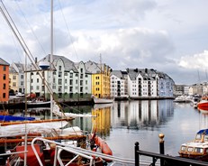 Utsikt mot Brosundet fra hotellet