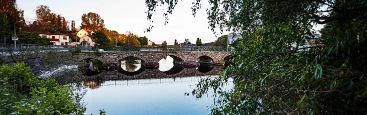 Stone bridge over the water