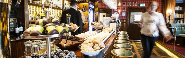Cookies & buns at the bar desk