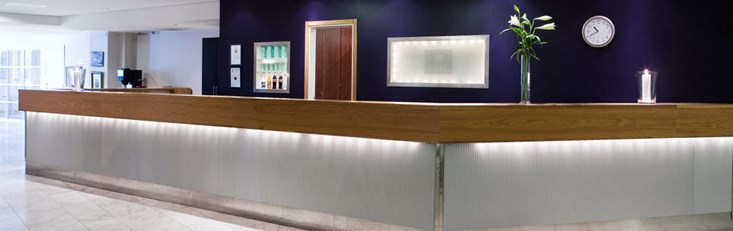 Lobby at First Hotel Grand in Falun, Sweden