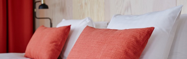 Pillows in Deluxe room First Hotel Kviberg Park, Gothenburg