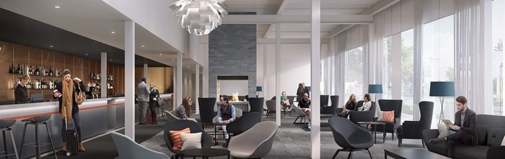 Lounge and bar at the hotel
