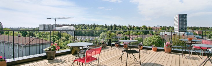 Roof terrace First Hotel Brommaplan
