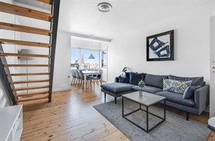 Stue hotellleilighet Christianshavn. Bilde.