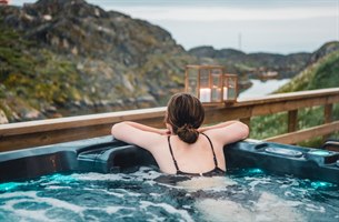 Spa i vakre omgivelser. Bilde.