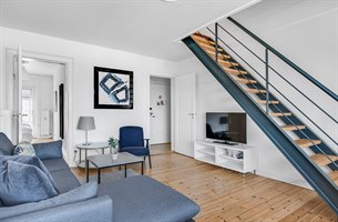 Stue hotellleilighet Christianshavn. Bilde.
