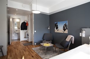 Studio C leilighet studiohotellet Kista. Bilde.