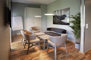 Fint konferanserom studiohotellet Kista. Bilde.
