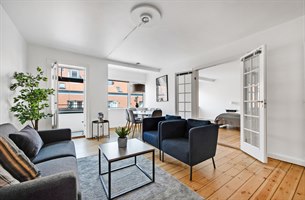 Stue hotellleilighet Christianshavn. Bilde.