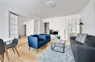 Stue hotellleilighet Christianshavn. Bilde.