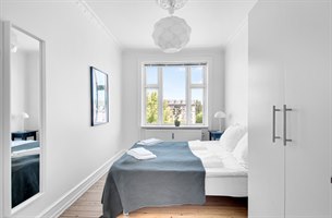 Treroms leilighet Frederiksberg. Bilde.