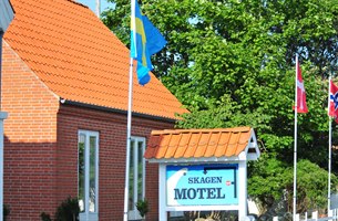 Oversikt over Skagen Motel. Bilde.