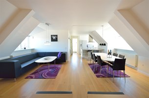 Stue Penthouse-leilighet. Bilde.