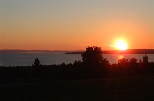 solnedgang over Siljan