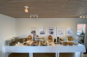 Frokostbuffe på Skagen Motel. Bilde.