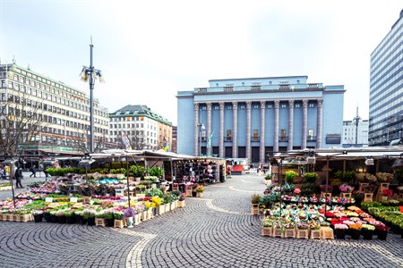 Hötorget i Stockholm. Bilde.