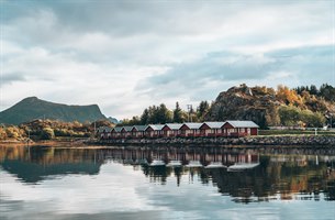 Utsikt Waterfront Cabin. Bilde.