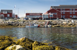 Hotel Søma Aasiaat oversikt. Bilde.
