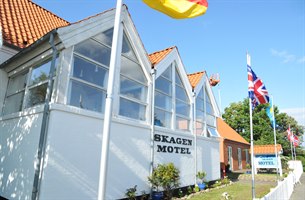 Oversikt over Skagen Motel. Bilde.