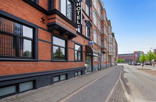 Fin hotell oversikt Prinsen hotell. Bilde.