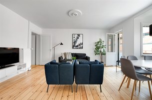 Stue hotellleilighet Christianshavn. Bilde.