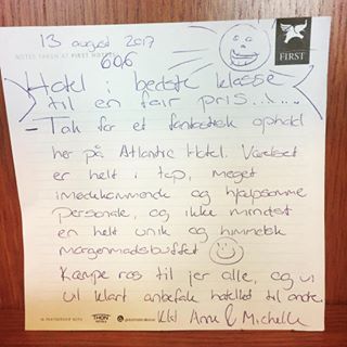 Vi intet mindre end elsker at modtage hilsner som denne❤️ Tak Anne og Michelle - vi ser frem til at byde jer velkommen en anden gang🙋🏼 #firsthotelatlantic #yoursecondhomeisfirst #aarhus #dejlighilsen #satisfyingguests #welcomebackagain - 18.08.2024 10:06:31